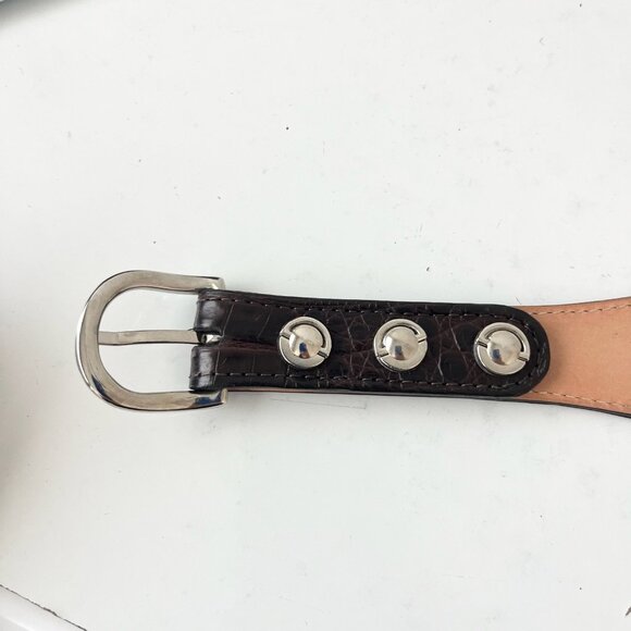 NEW Rod Patrick Boots Mens Western Belt 1.5 in Taper 40 in Brown Caiman Leather - Picture 4 of 13